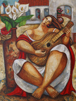 Mujer y guitarra